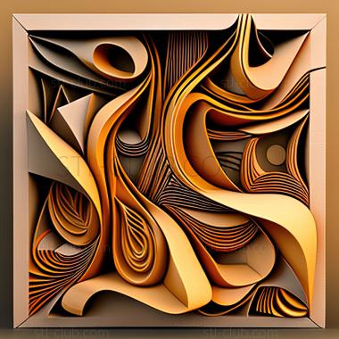 3D model st abstract painting (STL)